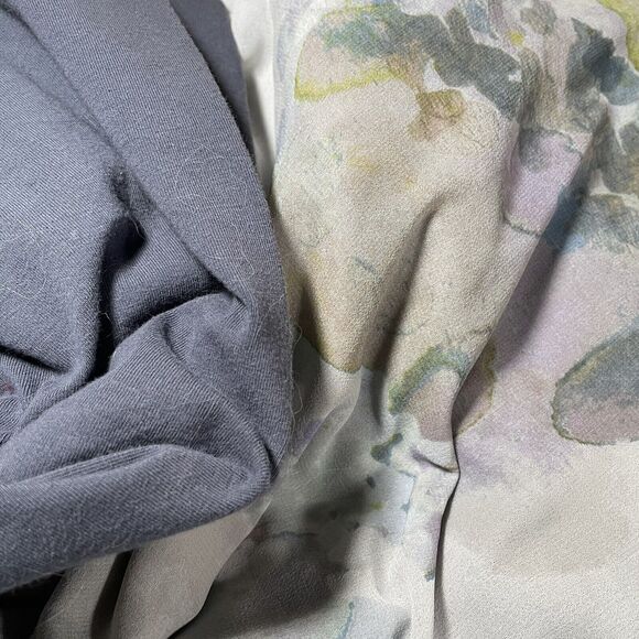 Soft Surroundings Tunic Top Size 1X Plus Long Sleeve Floral Watercolor Back HiLo - Picture 11 of 15